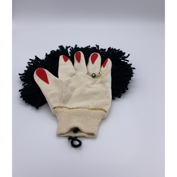 Vintage Handmade Yarn Dusting Mitt Cleaning Dusting Glove Dust Mitten - Picture 2 of 5